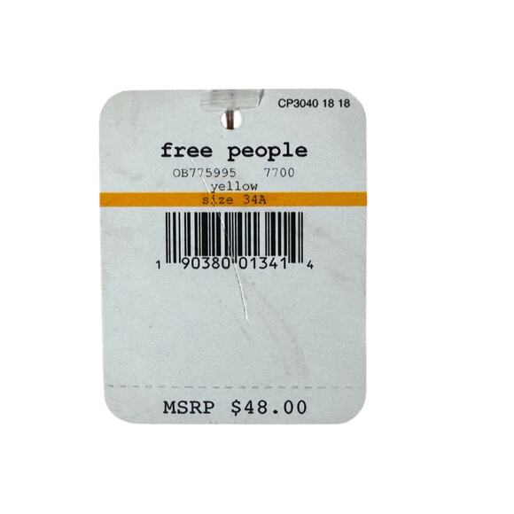 NWT Free People Intimately St. Tropez Underwire Balconette Bra Yellow 34A - Picture 7 of 8